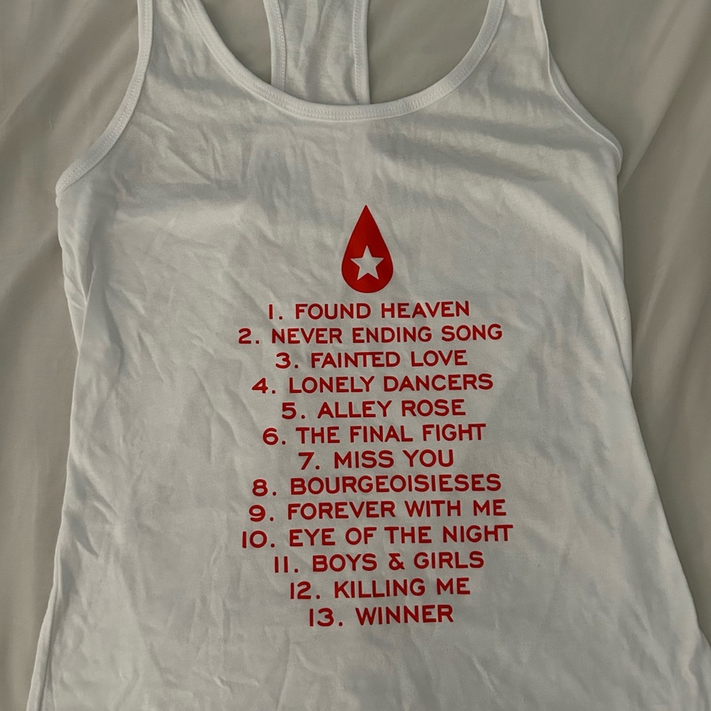 Conan Gray Tracklist Tank. Brand new, never worn.